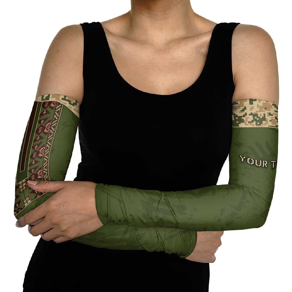 Personalized Ukraine Vyshyvanka Motif Arm Sleeves Ukrainian Military Style - Wonder Print Shop