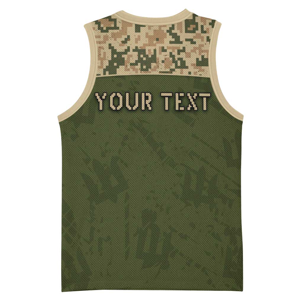 Personalized Ukraine Vyshyvanka Motif Basketball Jersey Ukrainian Military Style - Wonder Print Shop