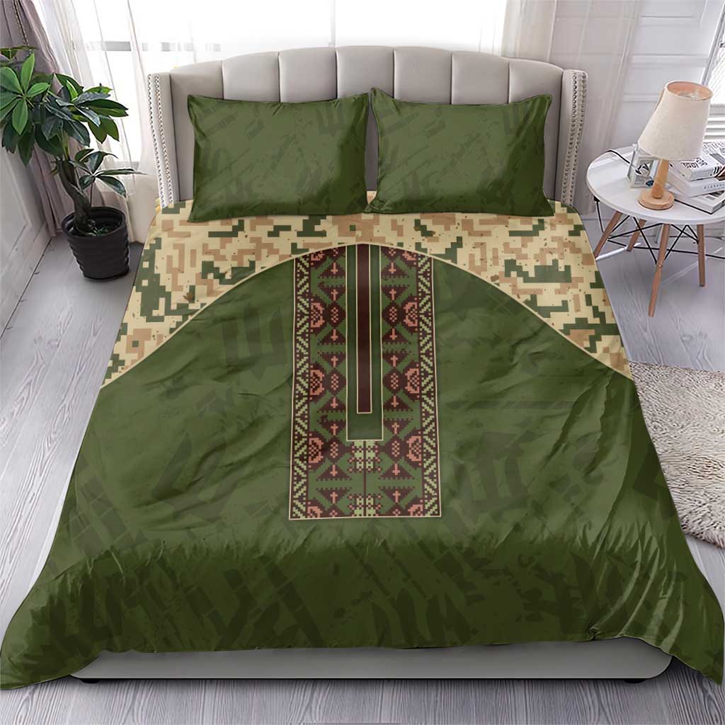 Ukraine Vyshyvanka Motif Bedding Set Ukrainian Military Style - Wonder Print Shop