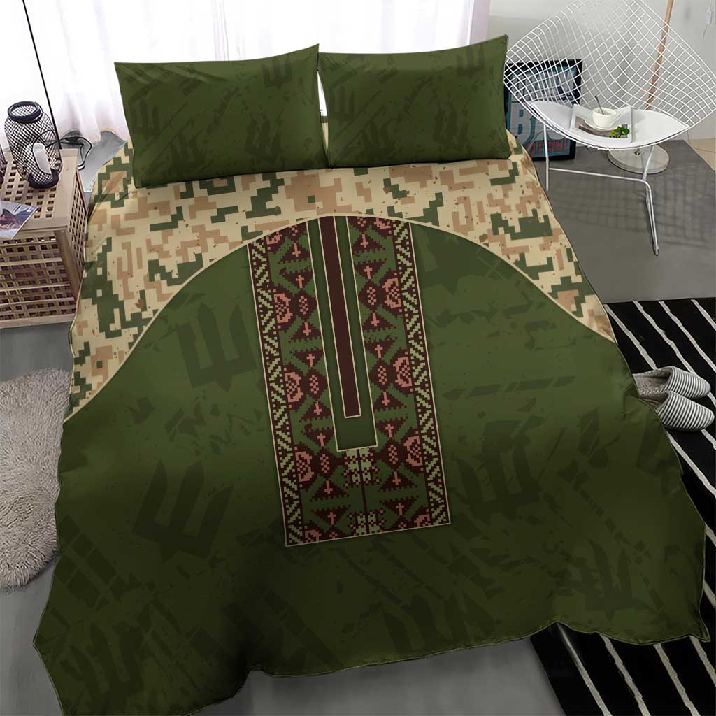 Ukraine Vyshyvanka Motif Bedding Set Ukrainian Military Style - Wonder Print Shop