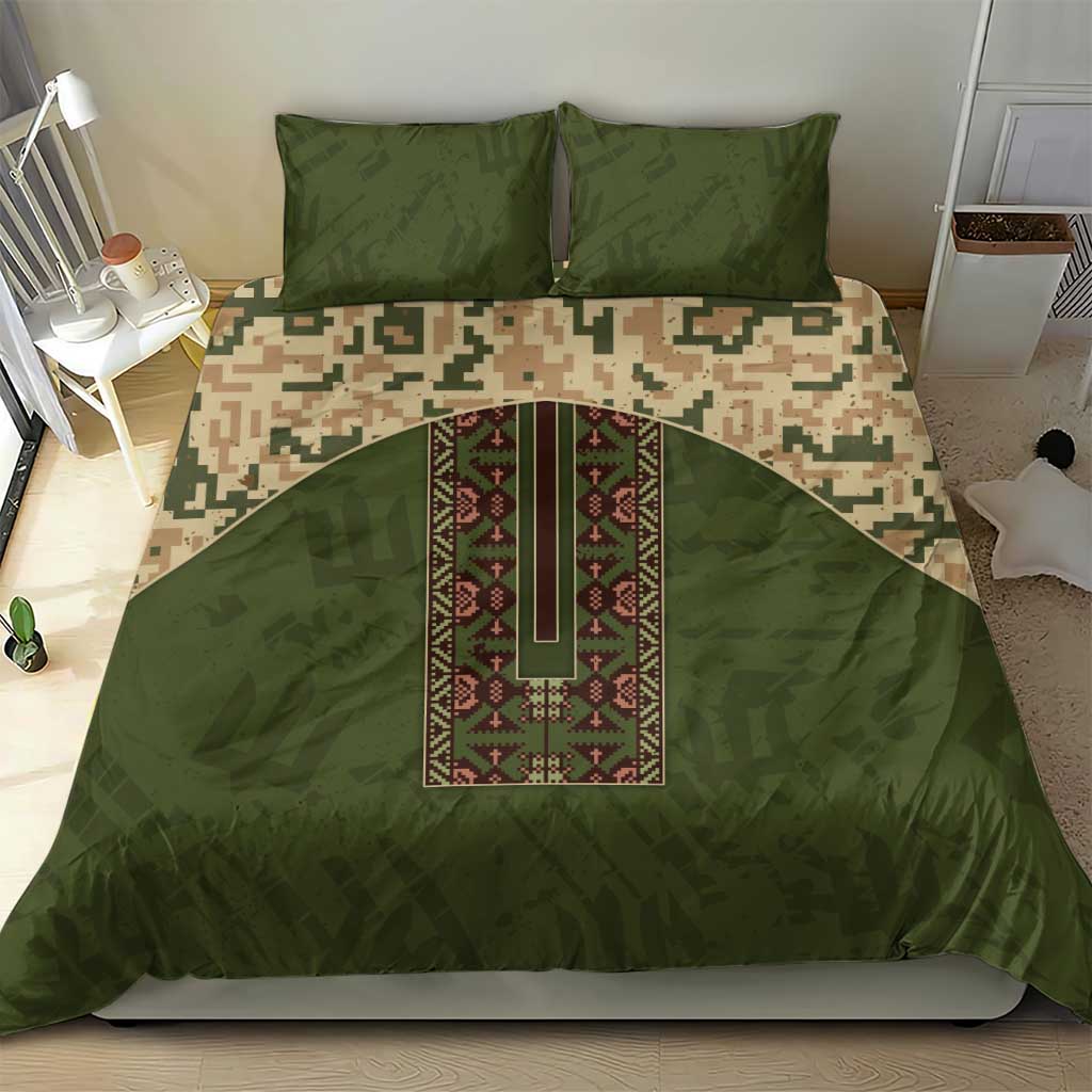 Ukraine Vyshyvanka Motif Bedding Set Ukrainian Military Style - Wonder Print Shop