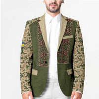 Personalized Ukraine Vyshyvanka Motif Blazer Ukrainian Military Style - Wonder Print Shop