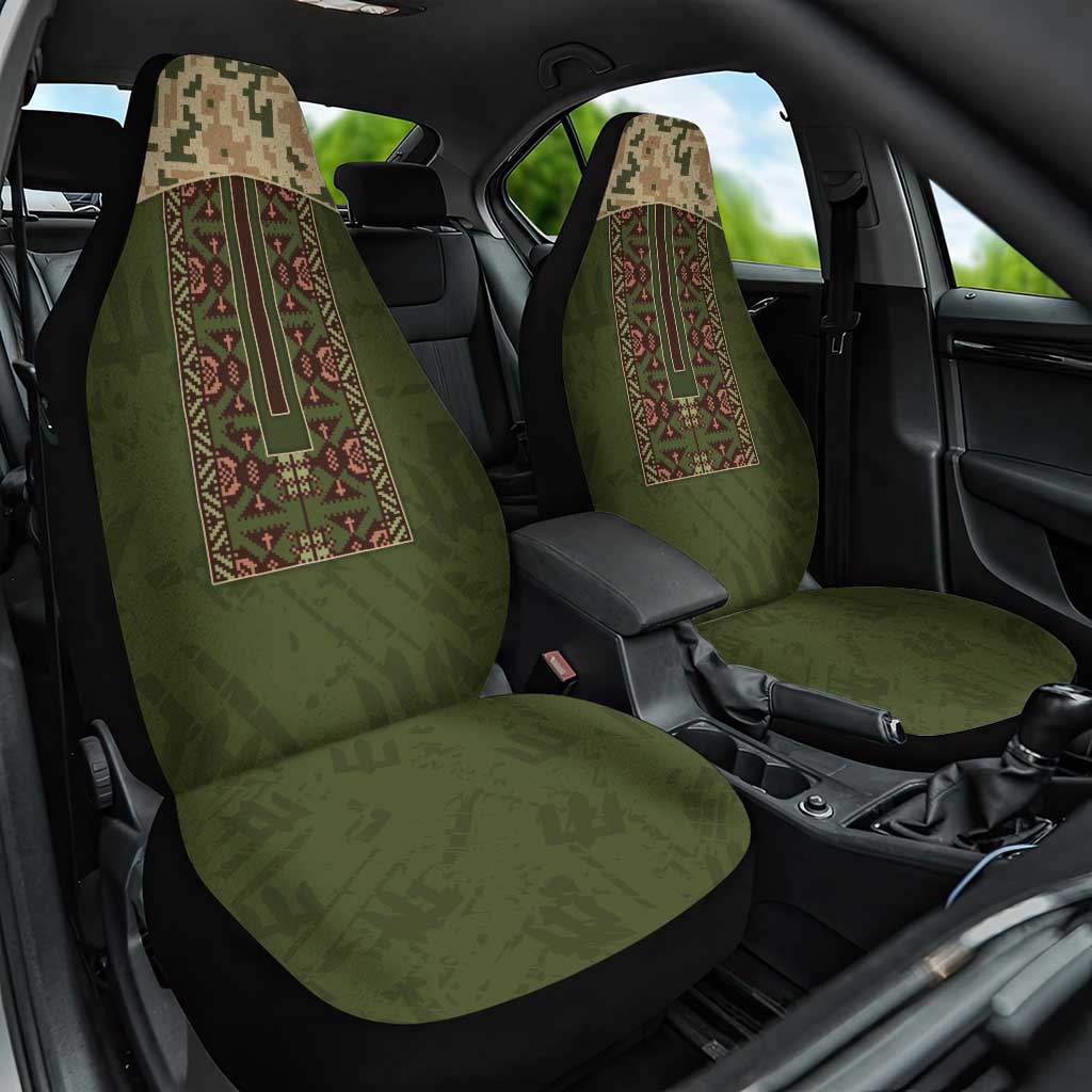 Ukraine Vyshyvanka Motif Car Seat Cover Ukrainian Military Style - Wonder Print Shop
