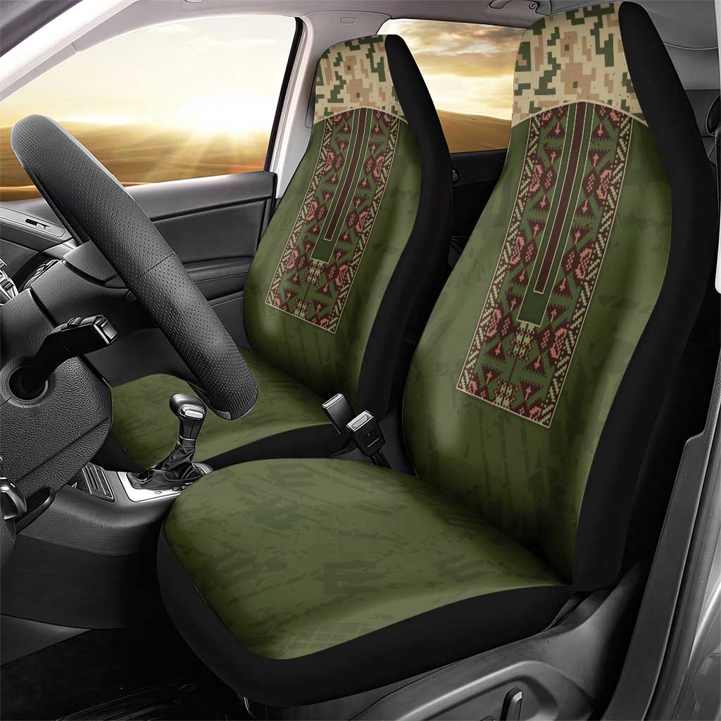 Ukraine Vyshyvanka Motif Car Seat Cover Ukrainian Military Style - Wonder Print Shop