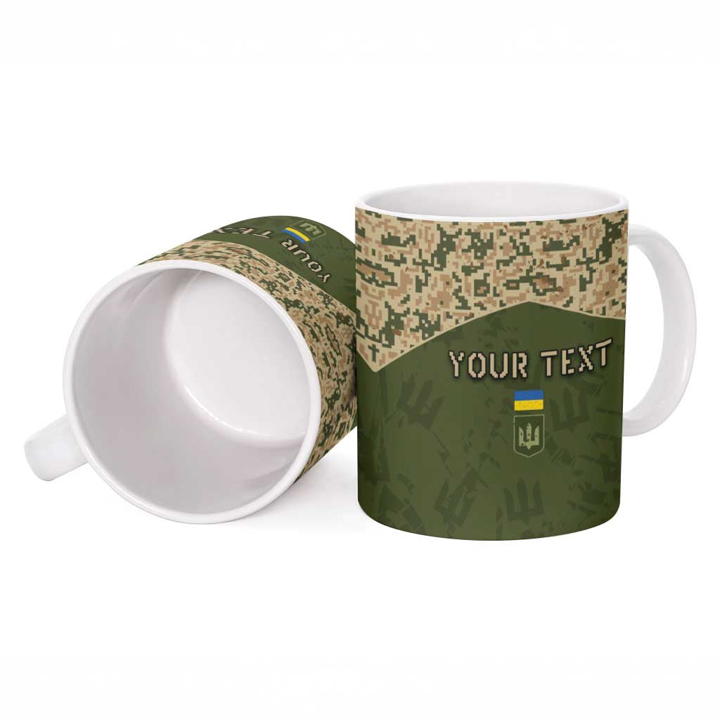 Personalized Ukraine Vyshyvanka Motif Ceramic Mug Ukrainian Military Style - Wonder Print Shop