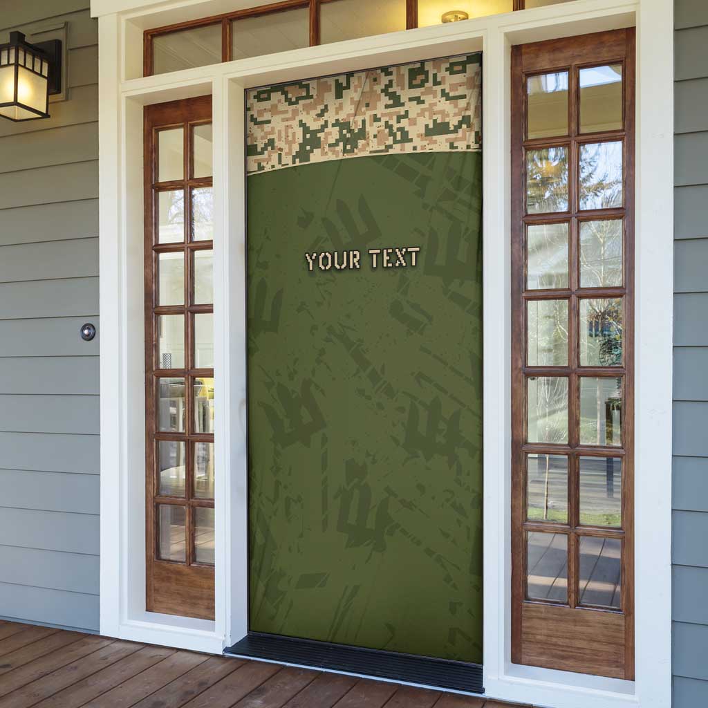 Personalized Ukraine Vyshyvanka Motif Door Cover Ukrainian Military Style - Wonder Print Shop