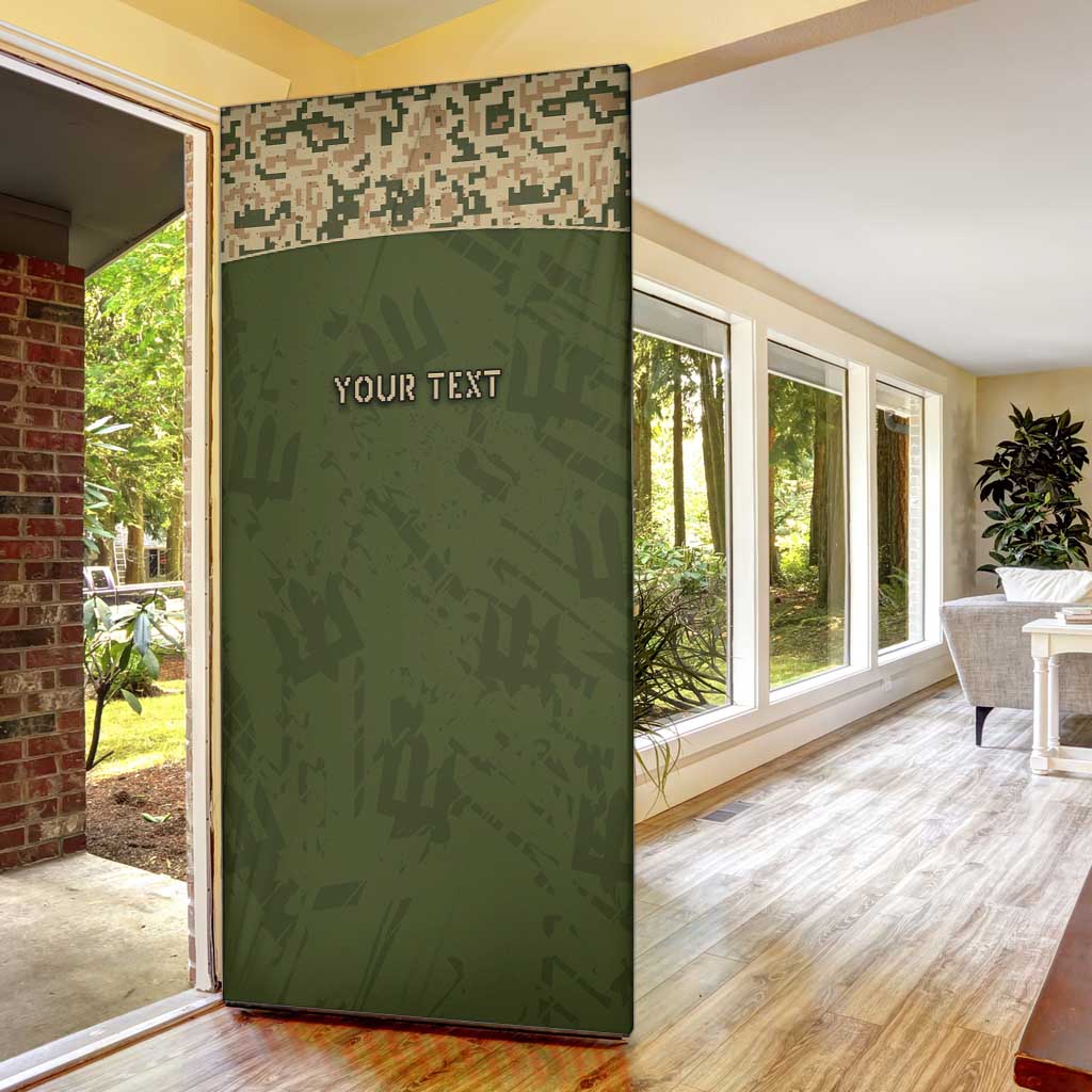 Personalized Ukraine Vyshyvanka Motif Door Cover Ukrainian Military Style - Wonder Print Shop