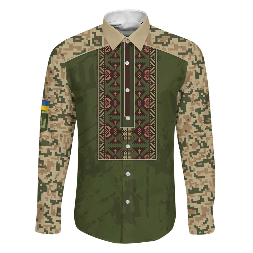 Personalized Ukraine Vyshyvanka Motif Family Matching Puletasi and Hawaiian Shirt Ukrainian Military Style - Wonder Print Shop