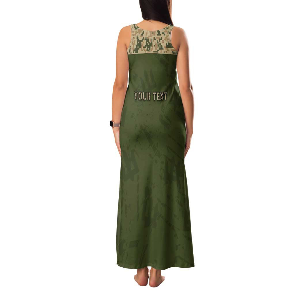 Personalized Ukraine Vyshyvanka Motif Family Matching Tank Maxi Dress and Hawaiian Shirt Ukrainian Military Style - Wonder Print Shop
