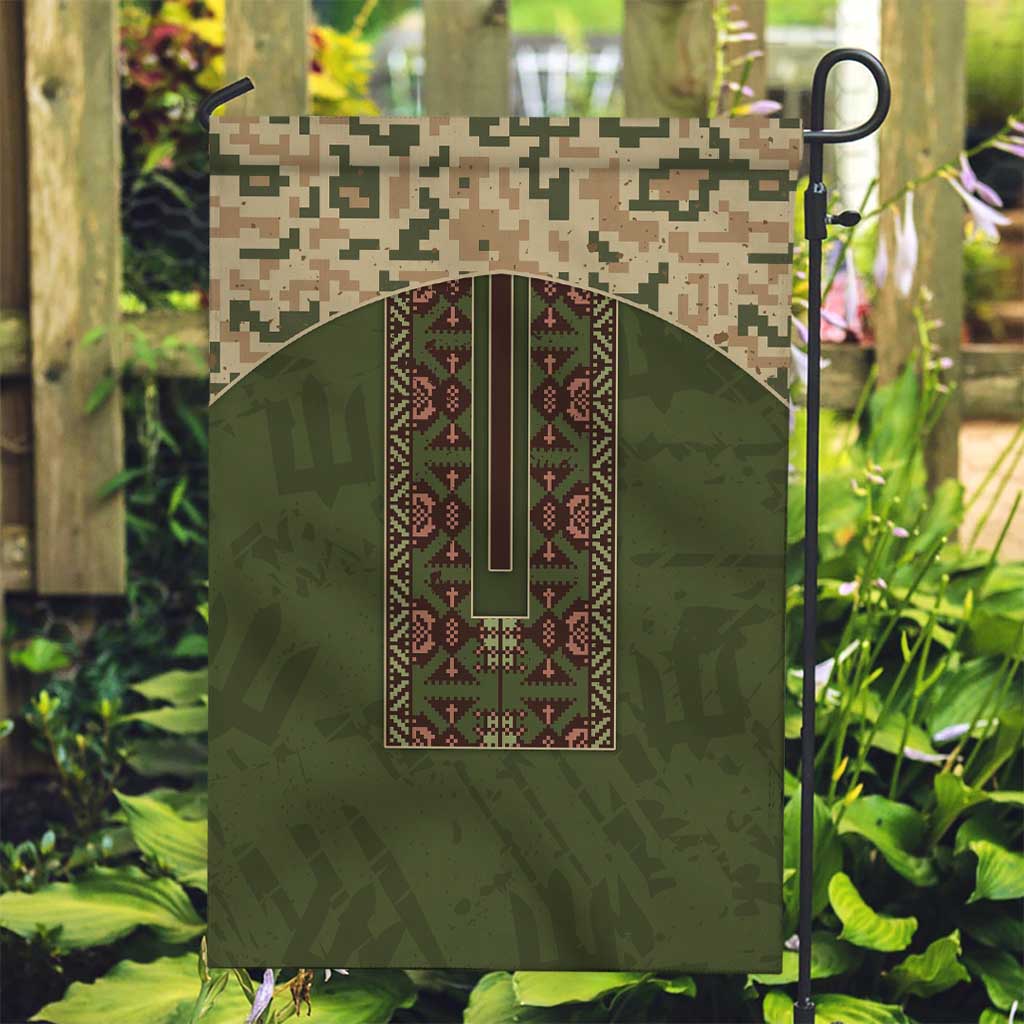 Ukraine Vyshyvanka Motif Garden Flag Ukrainian Military Style - Wonder Print Shop