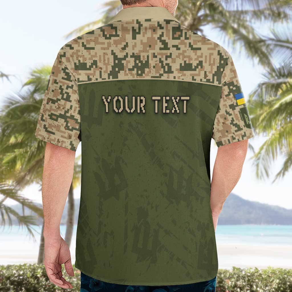 Personalized Ukraine Vyshyvanka Motif Hawaiian Shirt Ukrainian Military Style - Wonder Print Shop