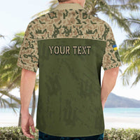 Personalized Ukraine Vyshyvanka Motif Hawaiian Shirt Ukrainian Military Style - Wonder Print Shop