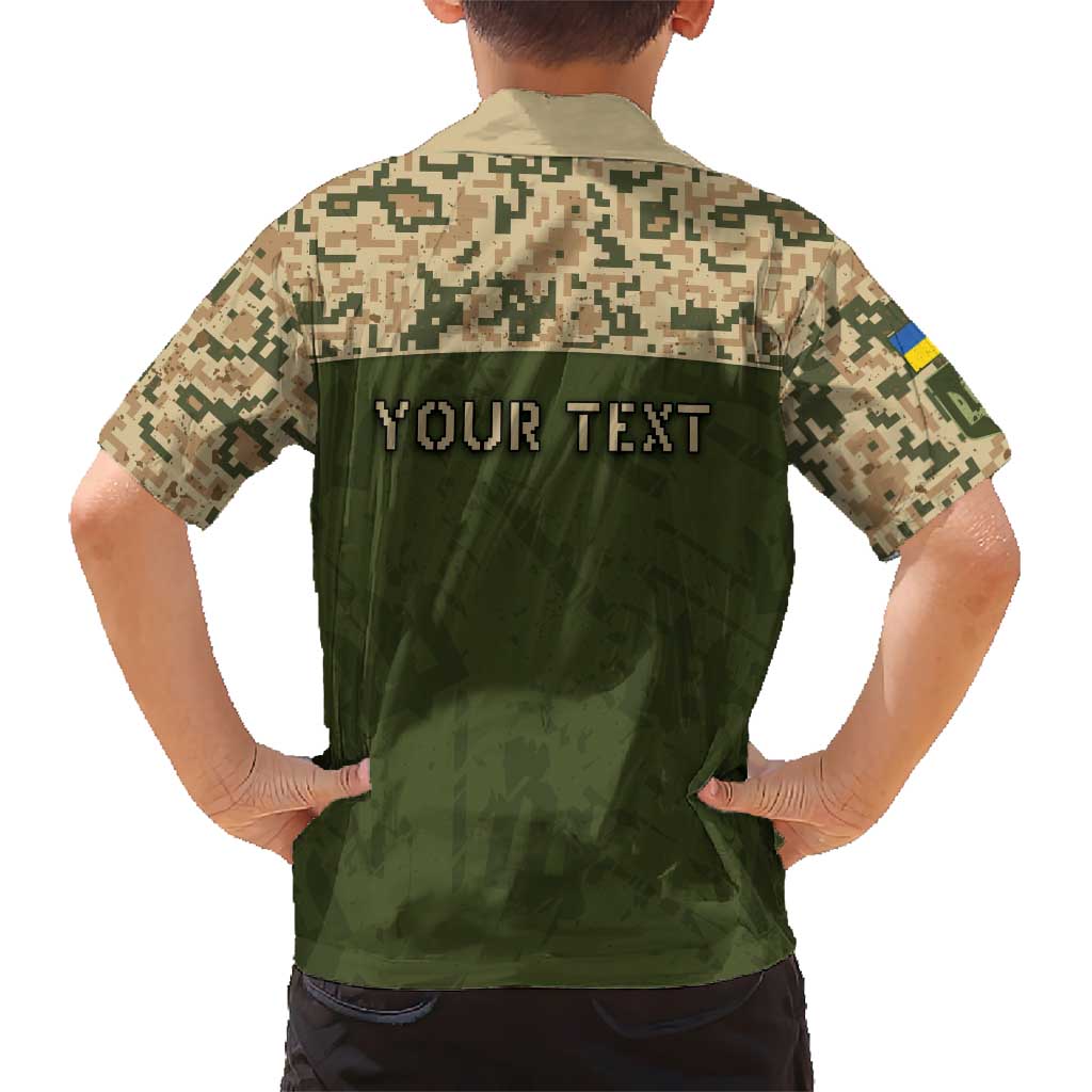 Personalized Ukraine Vyshyvanka Motif Hawaiian Shirt Ukrainian Military Style - Wonder Print Shop