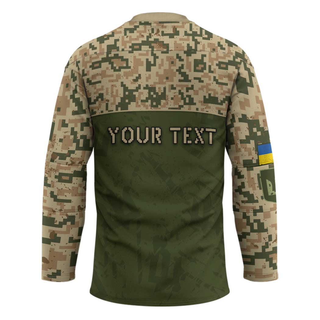 Personalized Ukraine Vyshyvanka Motif Hockey Jersey Ukrainian Military Style - Wonder Print Shop