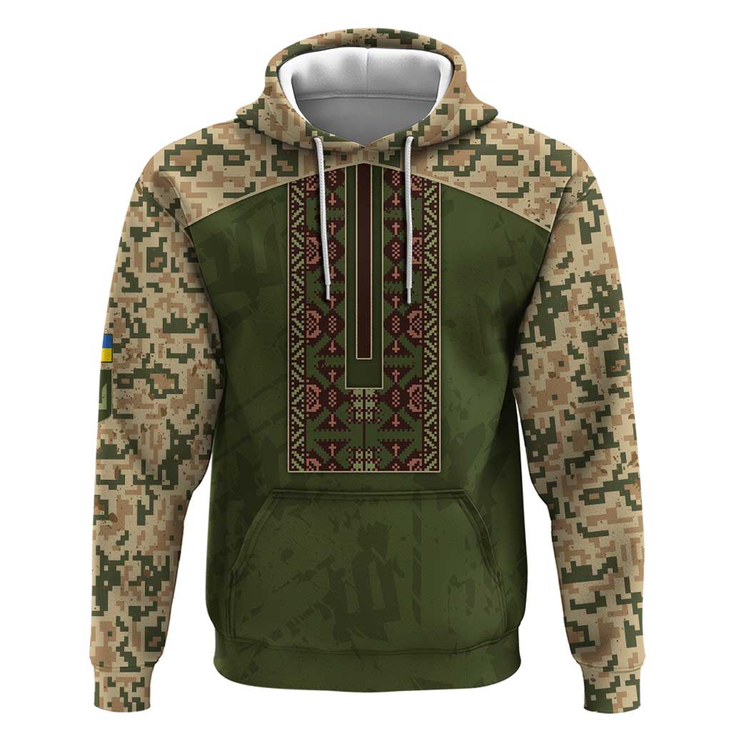 Personalized Ukraine Vyshyvanka Motif Hoodie Ukrainian Military Style - Wonder Print Shop
