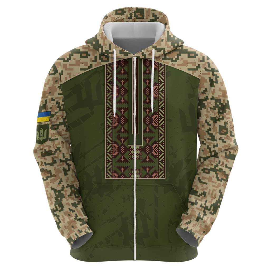 Personalized Ukraine Vyshyvanka Motif Hoodie Ukrainian Military Style - Wonder Print Shop