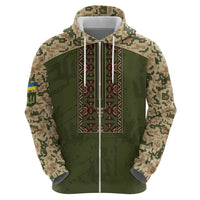 Personalized Ukraine Vyshyvanka Motif Hoodie Ukrainian Military Style - Wonder Print Shop