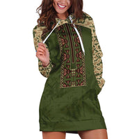 Personalized Ukraine Vyshyvanka Motif Hoodie Dress Ukrainian Military Style - Wonder Print Shop