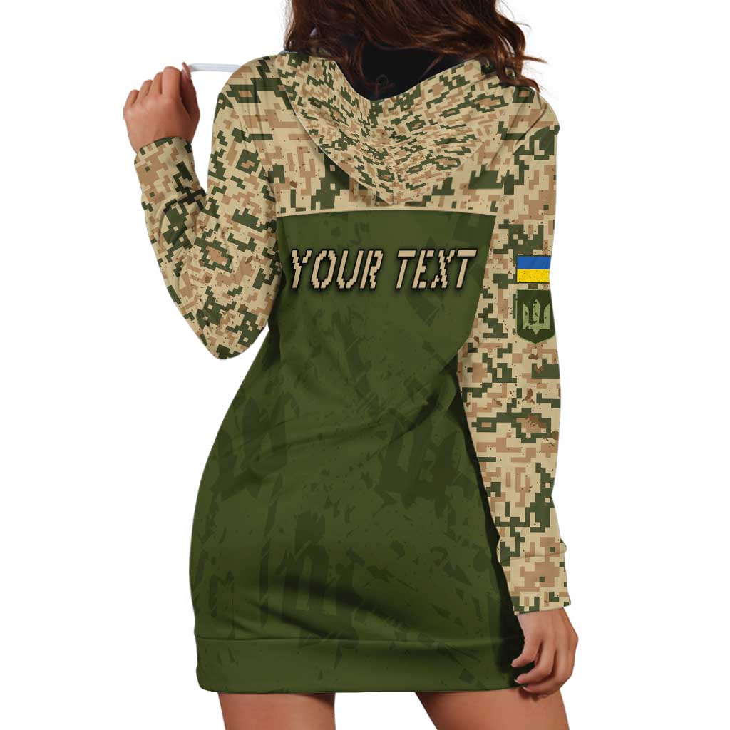 Personalized Ukraine Vyshyvanka Motif Hoodie Dress Ukrainian Military Style - Wonder Print Shop