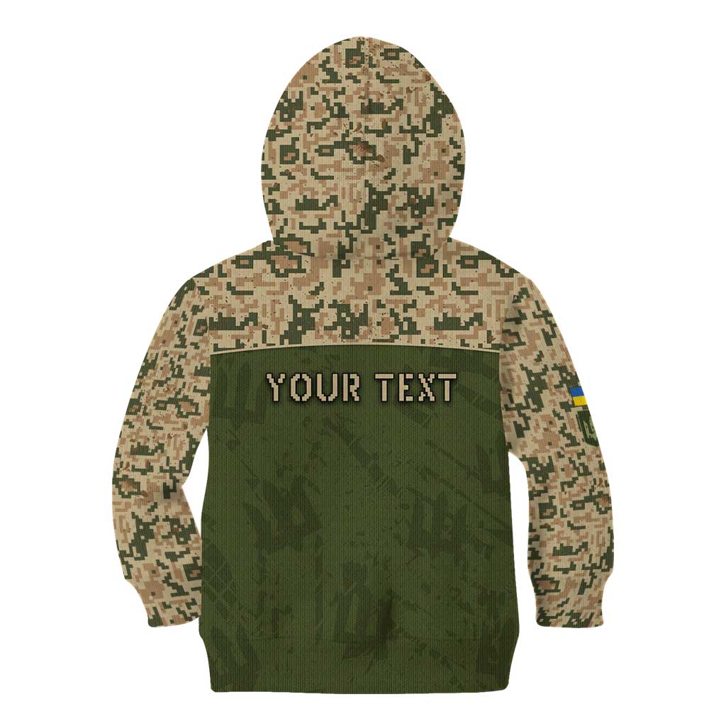 Personalized Ukraine Vyshyvanka Motif Kid Hoodie Ukrainian Military Style - Wonder Print Shop