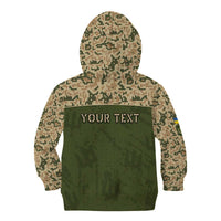 Personalized Ukraine Vyshyvanka Motif Kid Hoodie Ukrainian Military Style - Wonder Print Shop