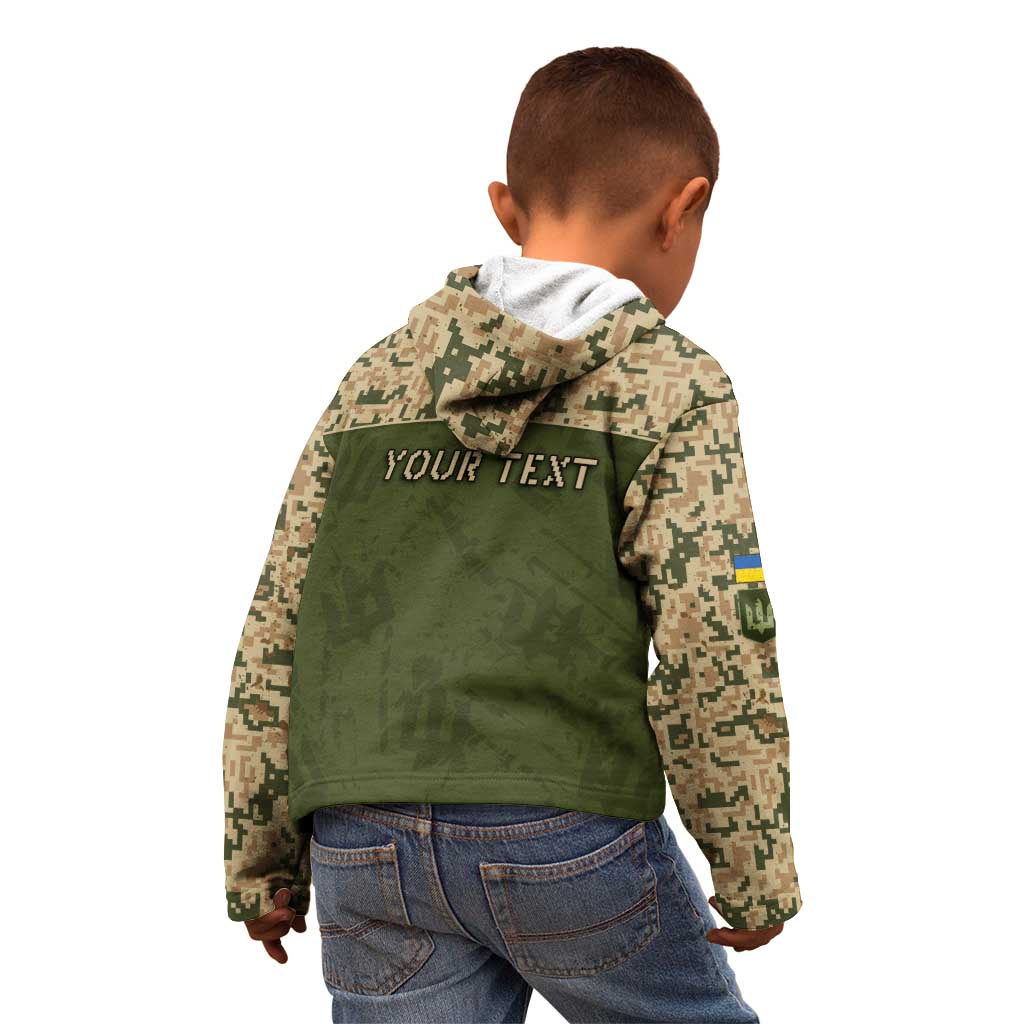 Personalized Ukraine Vyshyvanka Motif Kid Hoodie Ukrainian Military Style - Wonder Print Shop
