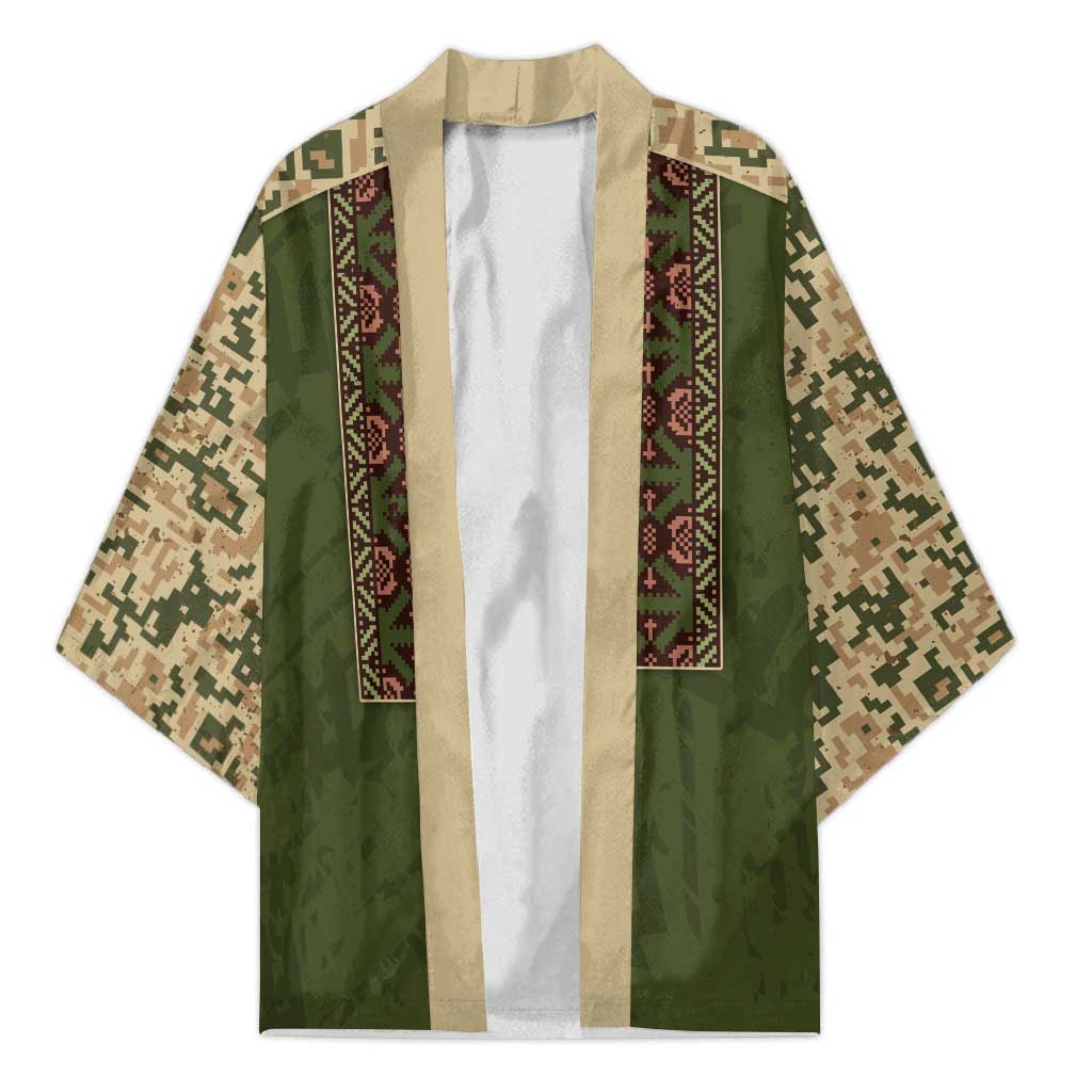 Personalized Ukraine Vyshyvanka Motif Kimono Ukrainian Military Style - Wonder Print Shop