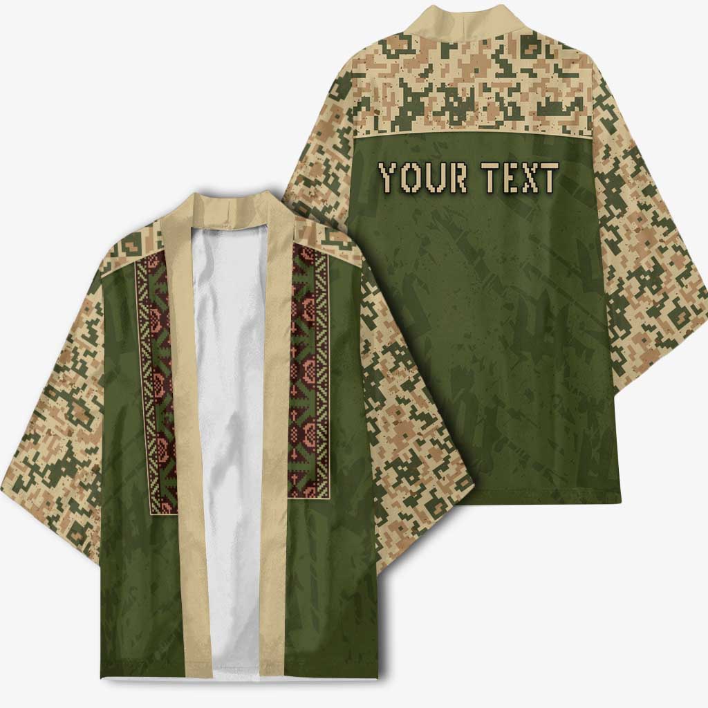 Personalized Ukraine Vyshyvanka Motif Kimono Ukrainian Military Style - Wonder Print Shop