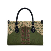Ukraine Vyshyvanka Motif Leather Bag Ukrainian Military Style - Wonder Print Shop