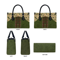 Ukraine Vyshyvanka Motif Leather Bag Ukrainian Military Style - Wonder Print Shop