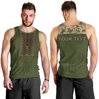 Personalized Ukraine Vyshyvanka Motif Men Tank Top Ukrainian Military Style - Wonder Print Shop