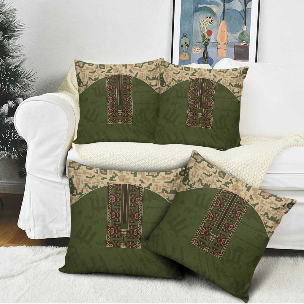 Ukraine Vyshyvanka Motif Pillow Cover Ukrainian Military Style - Wonder Print Shop