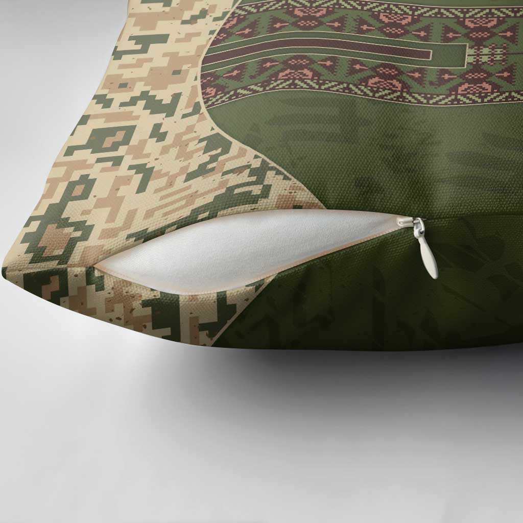 Ukraine Vyshyvanka Motif Pillow Cover Ukrainian Military Style - Wonder Print Shop