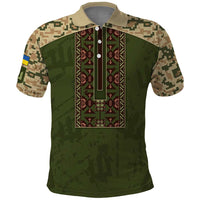 Personalized Ukraine Vyshyvanka Motif Polo Shirt Ukrainian Military Style - Wonder Print Shop