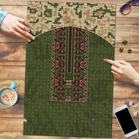 Ukraine Vyshyvanka Motif Puzzle Ukrainian Military Style - Wonder Print Shop