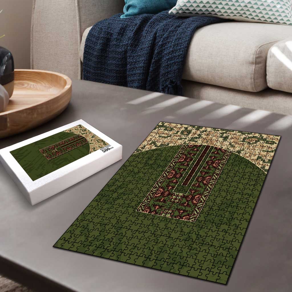 Ukraine Vyshyvanka Motif Puzzle Ukrainian Military Style - Wonder Print Shop
