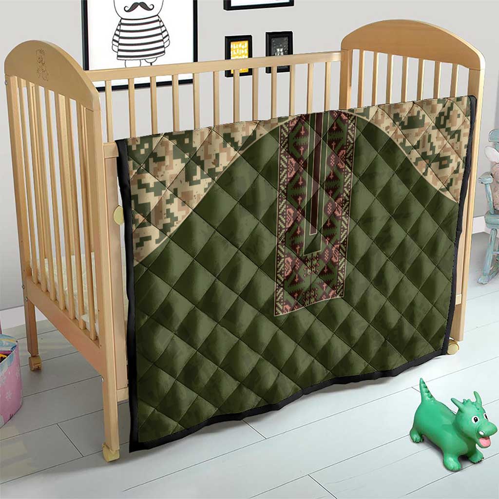 Ukraine Vyshyvanka Motif Quilt Ukrainian Military Style - Wonder Print Shop