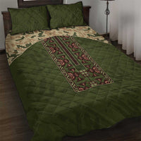 Ukraine Vyshyvanka Motif Quilt Bed Set Ukrainian Military Style - Wonder Print Shop