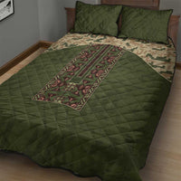 Ukraine Vyshyvanka Motif Quilt Bed Set Ukrainian Military Style - Wonder Print Shop