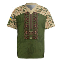 Personalized Ukraine Vyshyvanka Motif Rugby Jersey Ukrainian Military Style - Wonder Print Shop