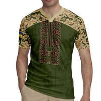 Personalized Ukraine Vyshyvanka Motif Rugby Jersey Ukrainian Military Style - Wonder Print Shop
