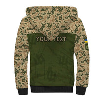 Personalized Ukraine Vyshyvanka Motif Sherpa Hoodie Ukrainian Military Style - Wonder Print Shop