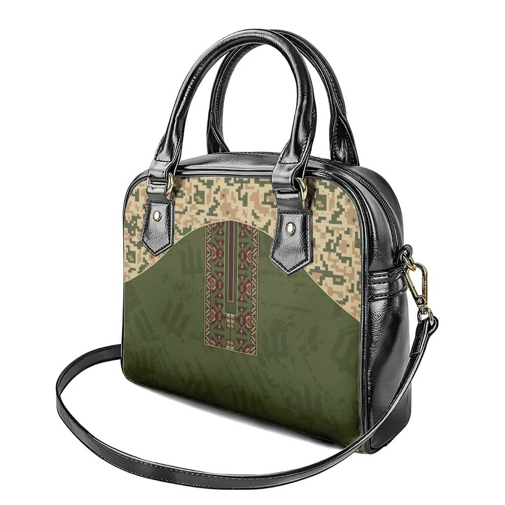 Ukraine Vyshyvanka Motif Shoulder Handbag Ukrainian Military Style - Wonder Print Shop