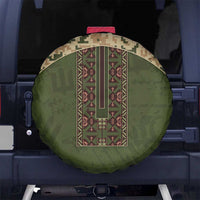 Ukraine Vyshyvanka Motif Spare Tire Cover Ukrainian Military Style - Wonder Print Shop