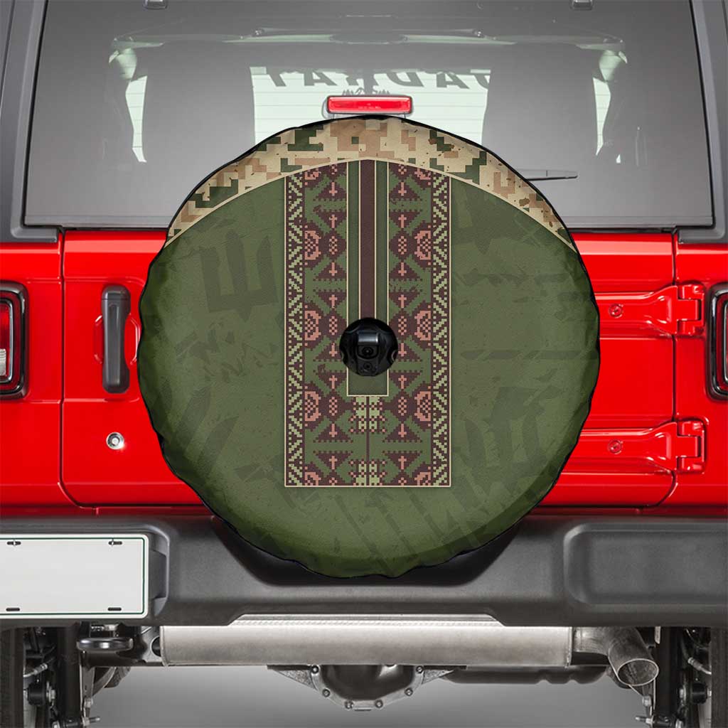 Ukraine Vyshyvanka Motif Spare Tire Cover Ukrainian Military Style - Wonder Print Shop