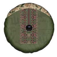 Ukraine Vyshyvanka Motif Spare Tire Cover Ukrainian Military Style - Wonder Print Shop