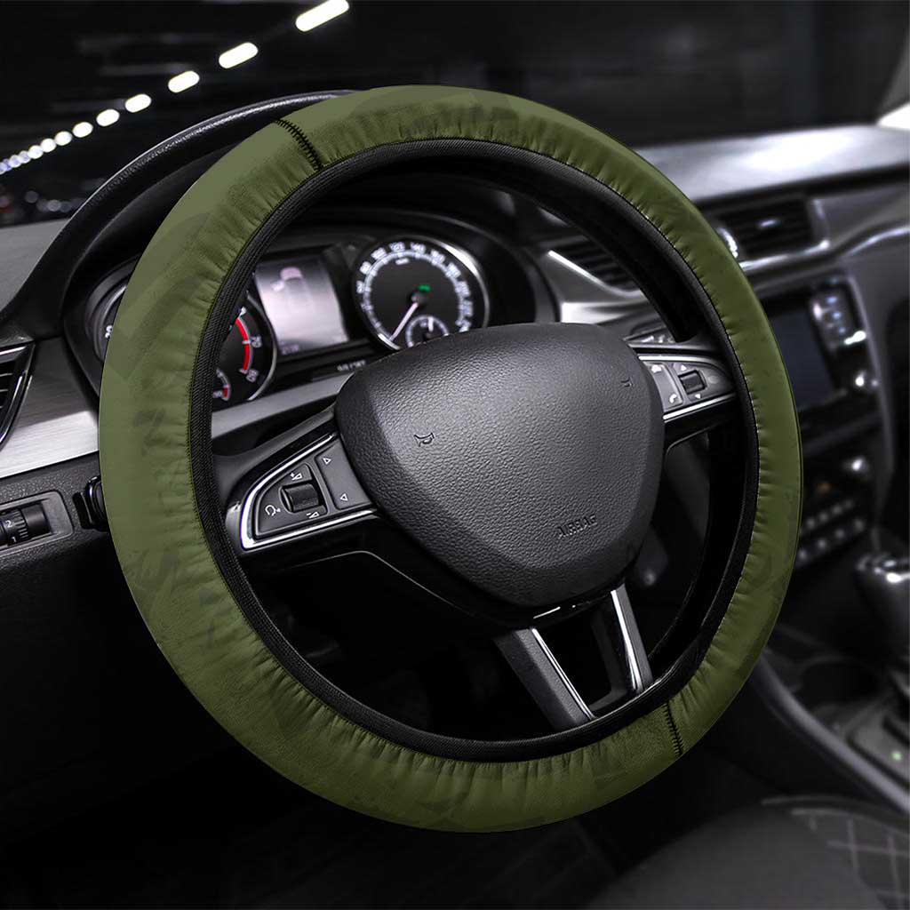 Ukraine Vyshyvanka Motif Steering Wheel Cover Ukrainian Military Style - Wonder Print Shop