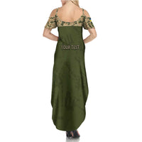 Personalized Ukraine Vyshyvanka Motif Summer Maxi Dress Ukrainian Military Style - Wonder Print Shop