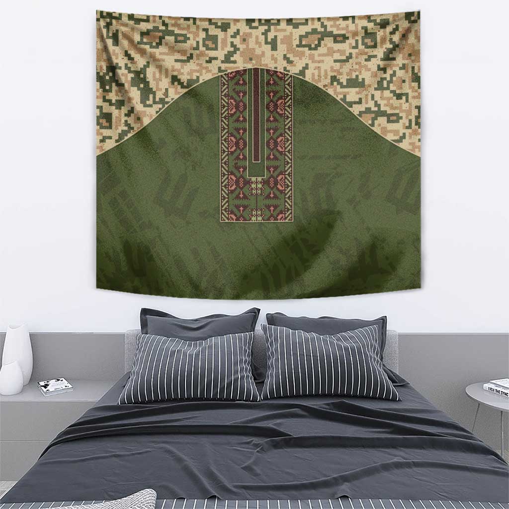 Ukraine Vyshyvanka Motif Tapestry Ukrainian Military Style - Wonder Print Shop
