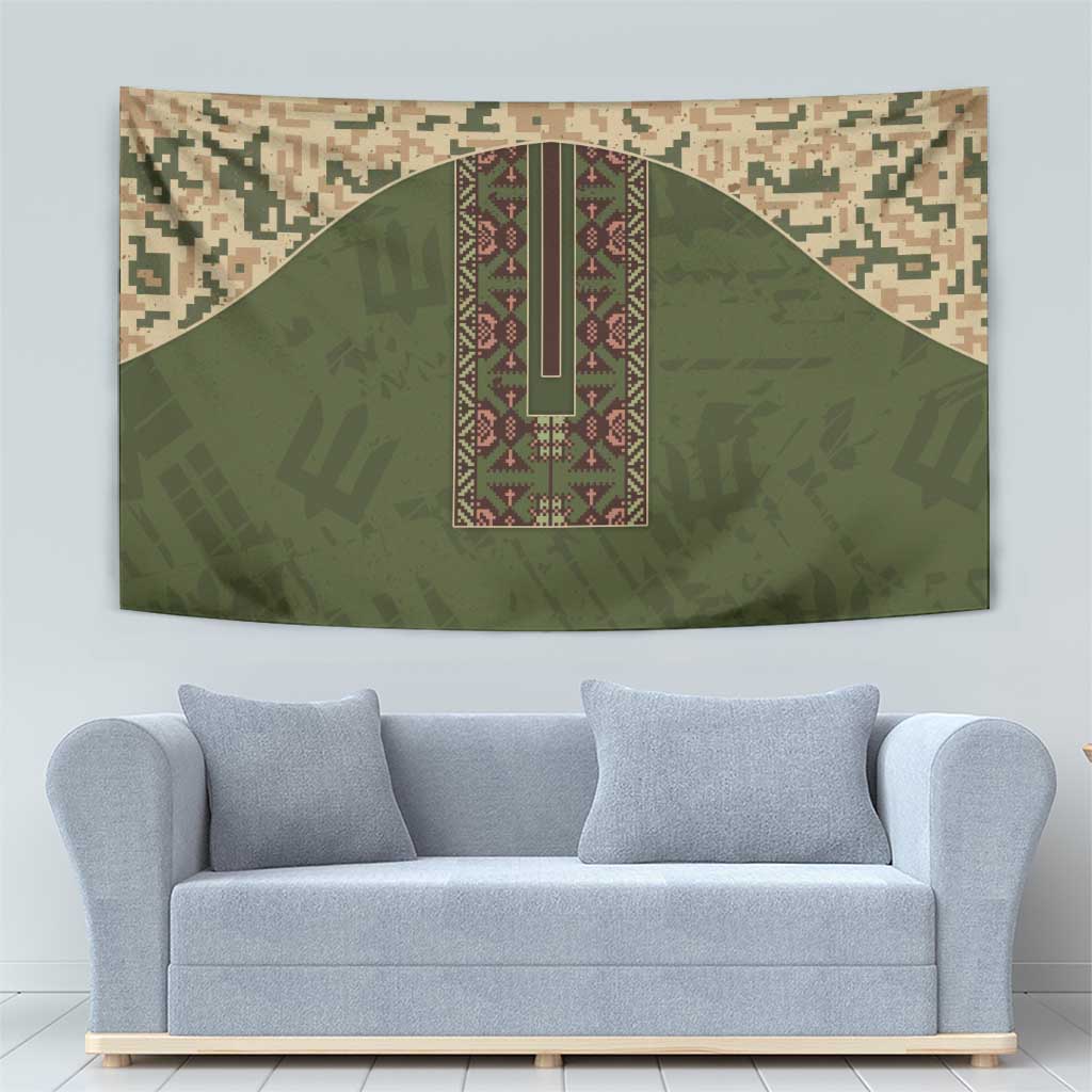 Ukraine Vyshyvanka Motif Tapestry Ukrainian Military Style - Wonder Print Shop